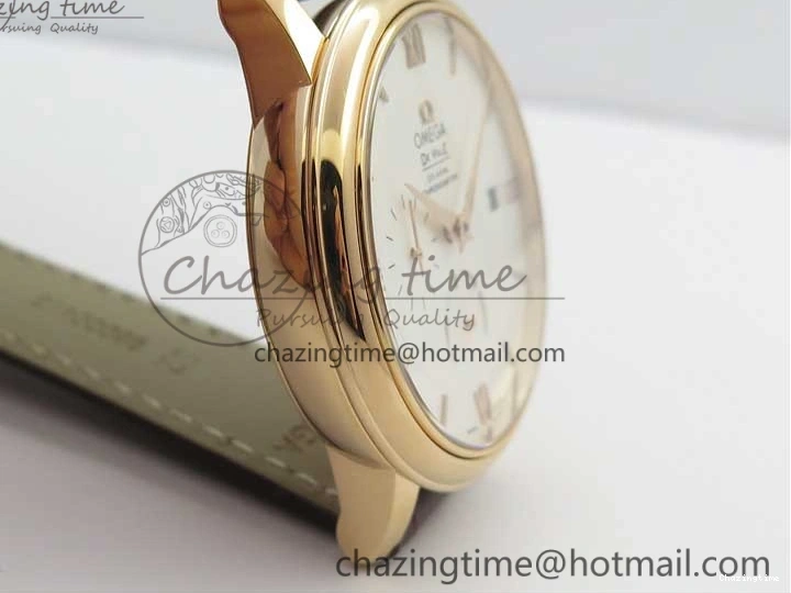 0422 De Ville Prestige Real PR RG ZF 1:1 Best Edition White Dial on Brown Leather Strap MIYOTA HighPerformance 7939